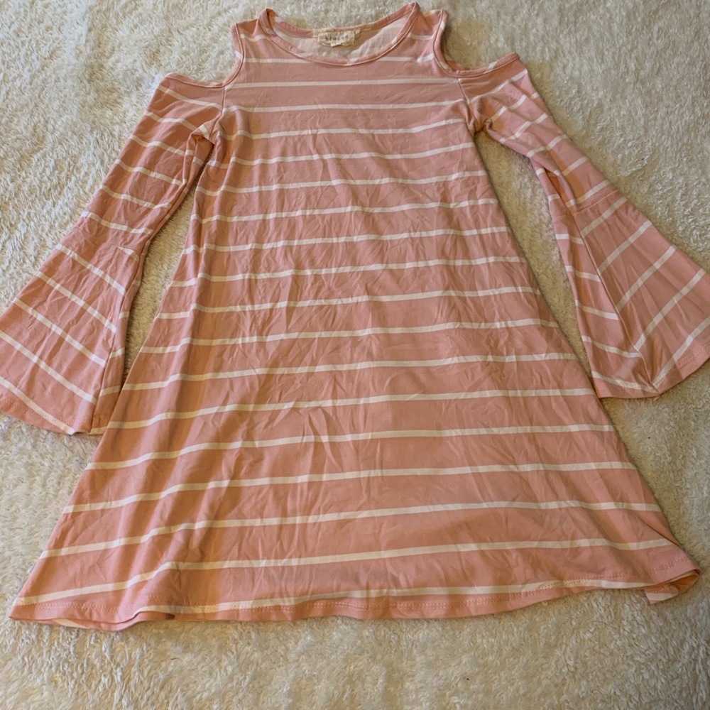 Pink and White striped dress